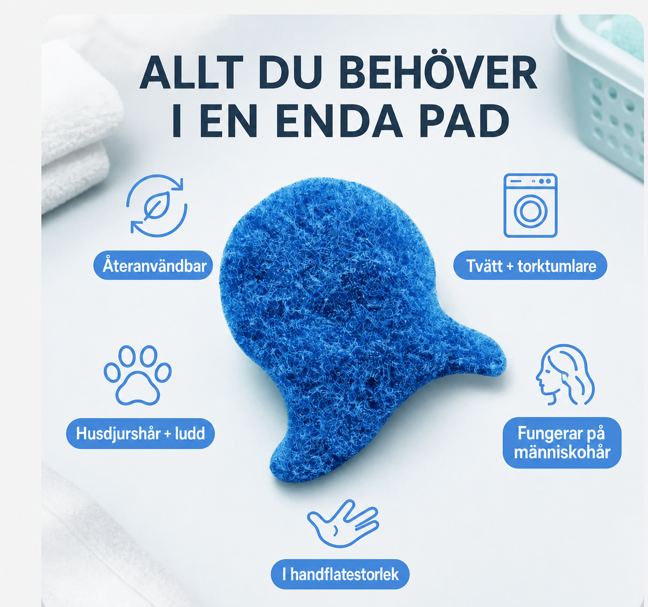 LuddRelief™ Hårmagneten - Fångar upp hår och dam ur tvätten